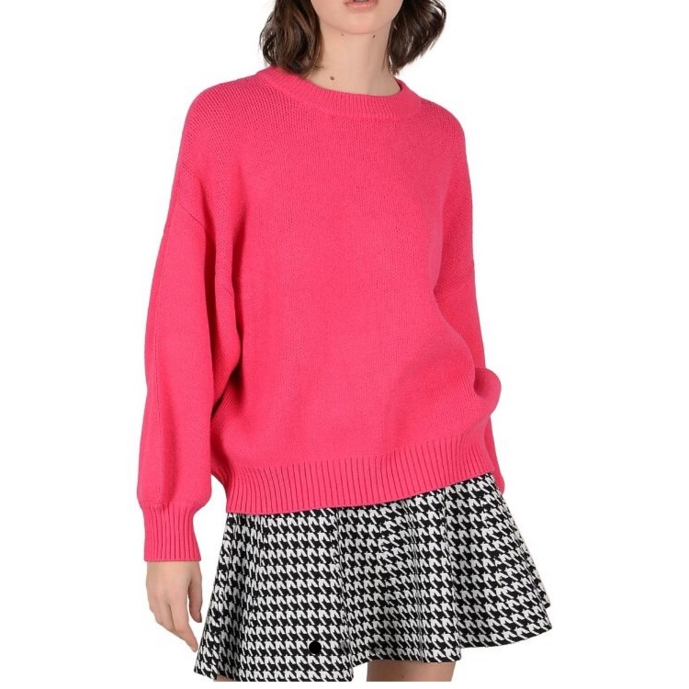 Molly bracken magenta oversized sweater